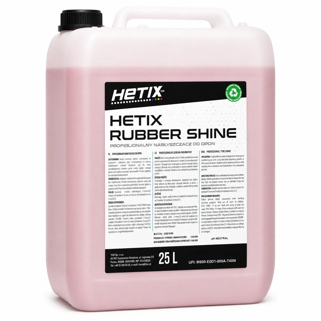 HETIX RUBBER SHINE — opakowanie produktu