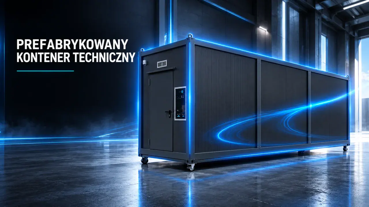 Ilustracja prefabrykowanego kontenera technicznego TIXE